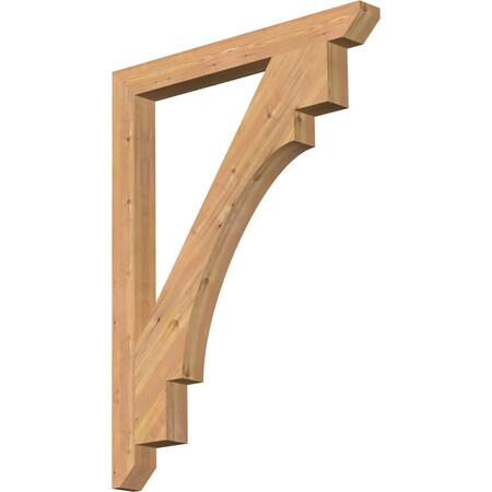 Ekena Millwork Merced Slat Smooth Bracket, Western Red Cedar, 3 1/2"W x 36"D x 48"H BKT04X36X48MRC06SWR